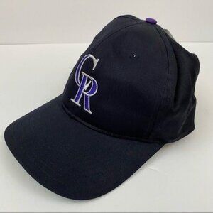 Colorado Rockies MLB Baseball SnapBack Hat Cap Embroidered CR Logo Black Purple